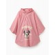 Pink rain poncho for babies and girls